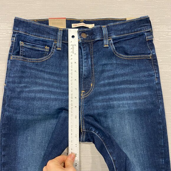 Levi's 720 Jeans Womens 31 x 28 High Rise Super Skinny Medium Wash Stretch Denim - Picture 10 of 14